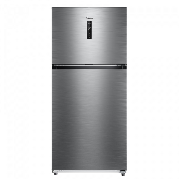 Midea Refrigerator and Freezer Two Doors – 14.6 Cu.ft Fridge & 5.8 Cu.ft Freezer – Bru Steel