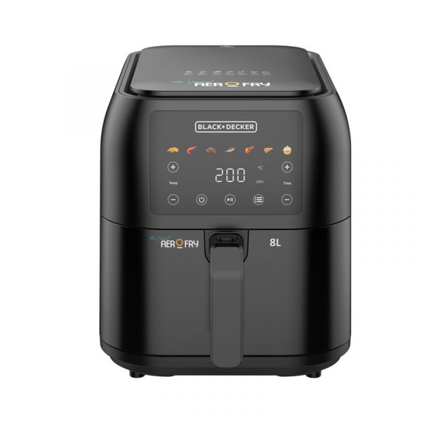 BLACK+DECKER Air Fryer – 8L Capacity – Digital Touch Control – Black