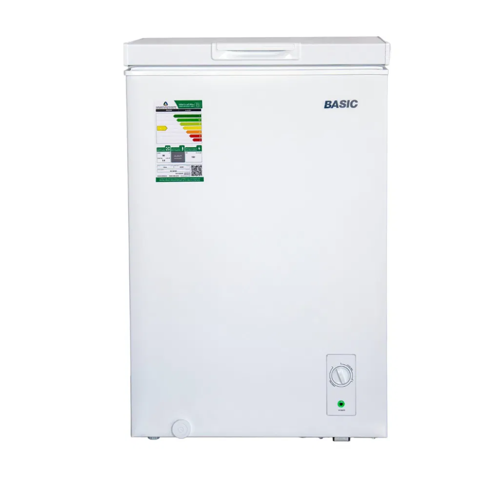 Basic Inverter Chest Freezer 99 Liters, 3.5 Cubic Feet, White