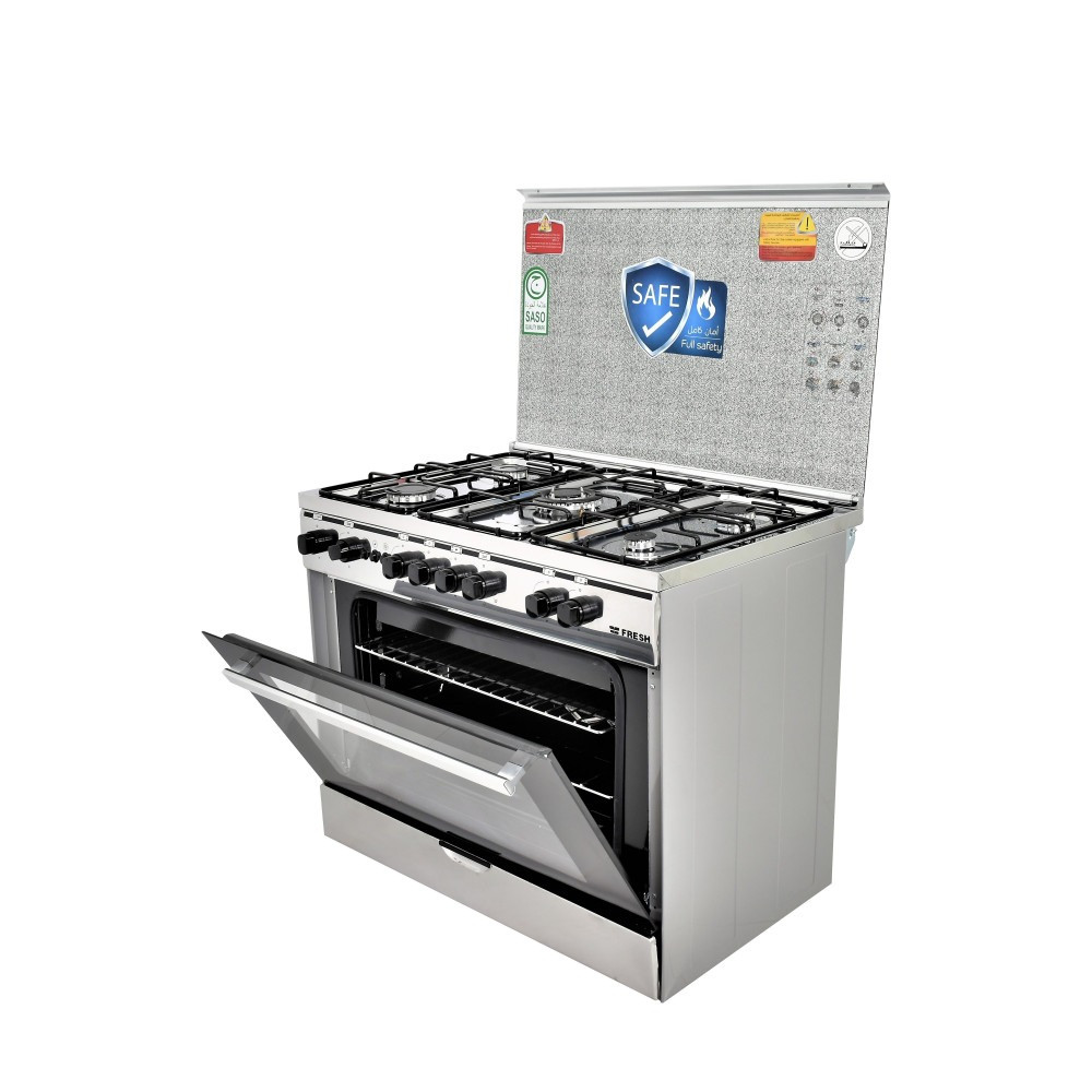 Fresh Gas Oven 55*80 cm 5 Burners Stainless Steel