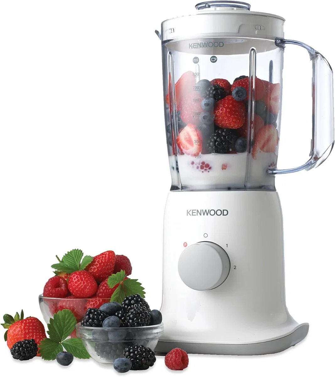 Kenwood Blender 0.8 Liter, 350W, 2 Speed, Smoothie Juices, White