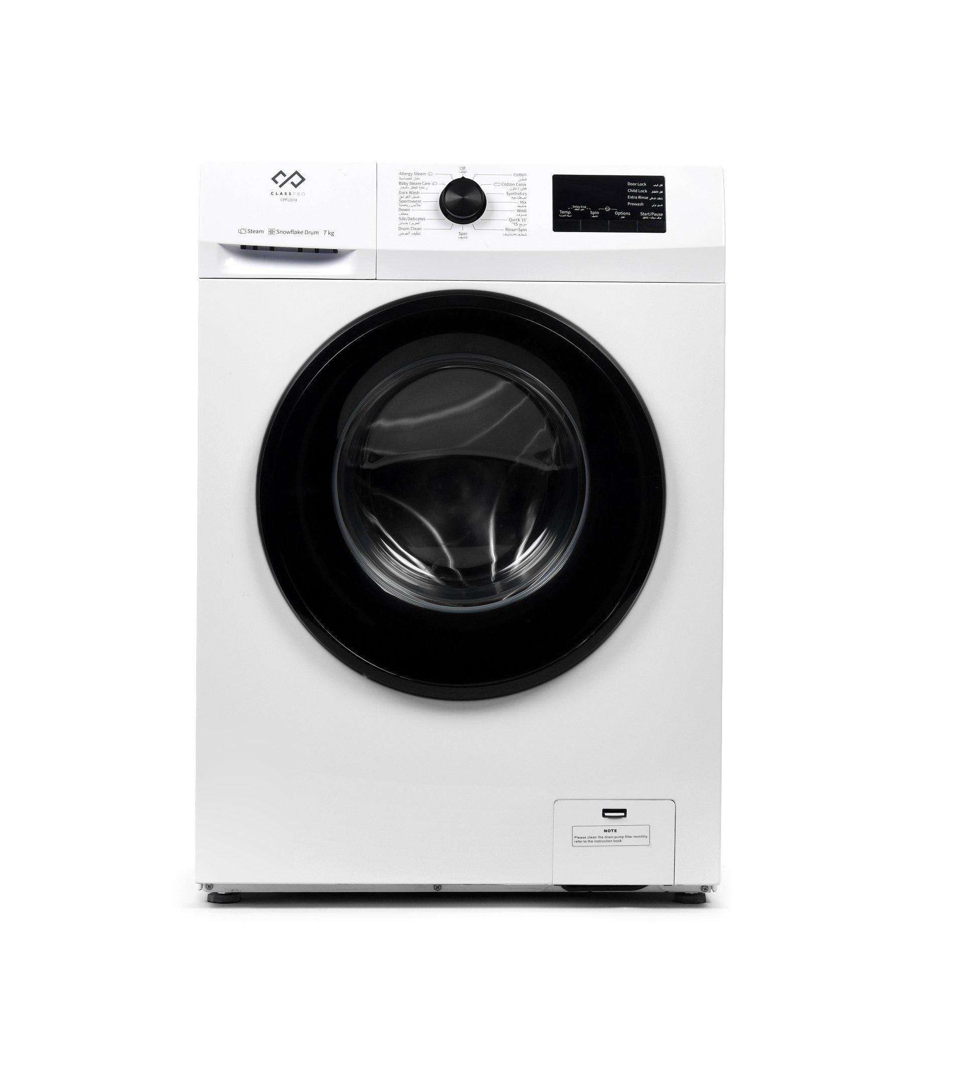ClassPro Front load Washer, 7kg, 15 Programs, White