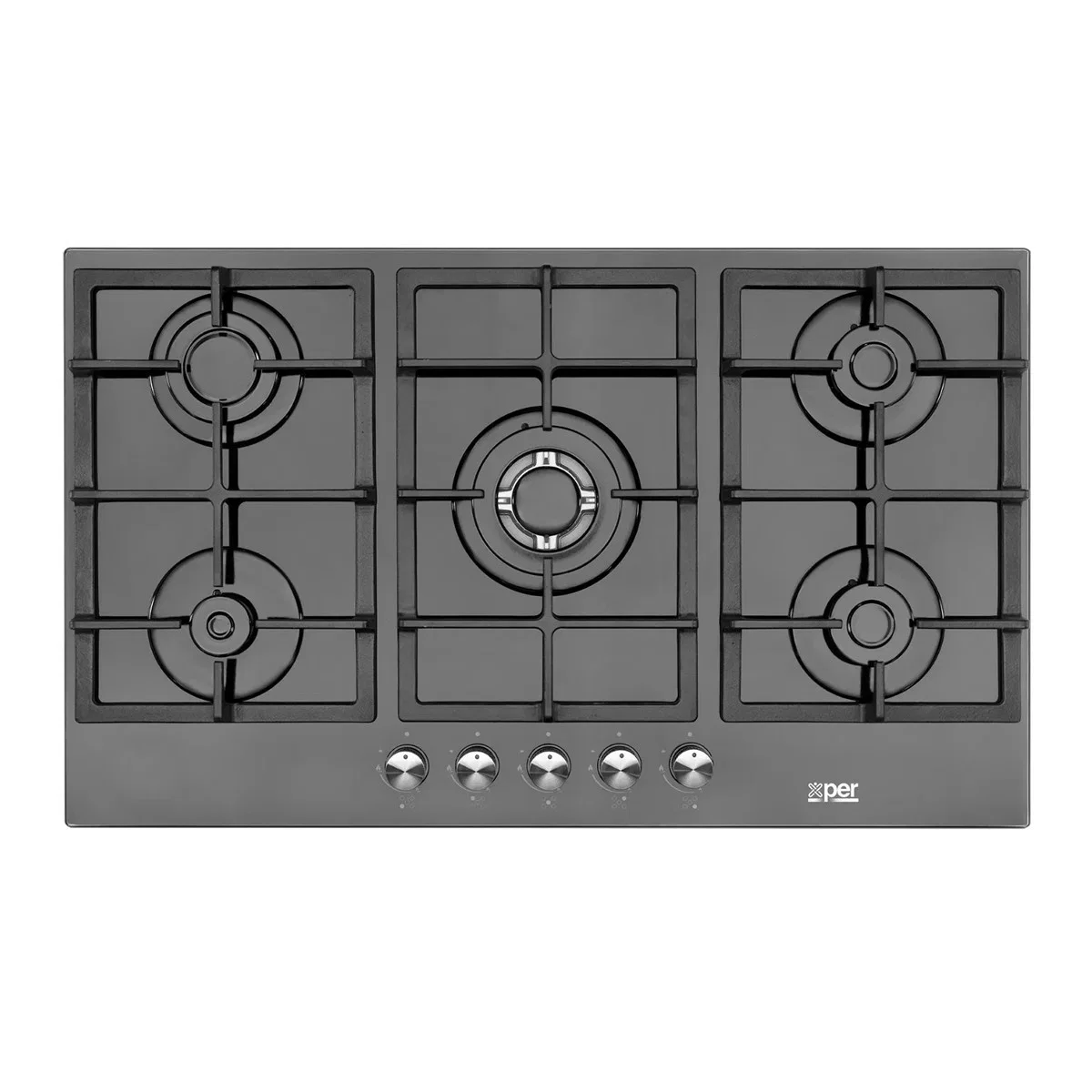 Xper Built-in Gas Hob 86 cm , Turkish Black Cast Iron