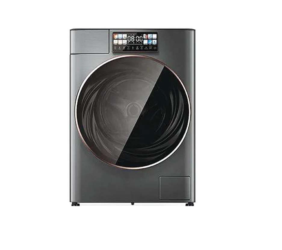 Fisher automatic front-loading washing machine, 12 kg wash capacity, 8 kg drying capacity, silver, touch panel