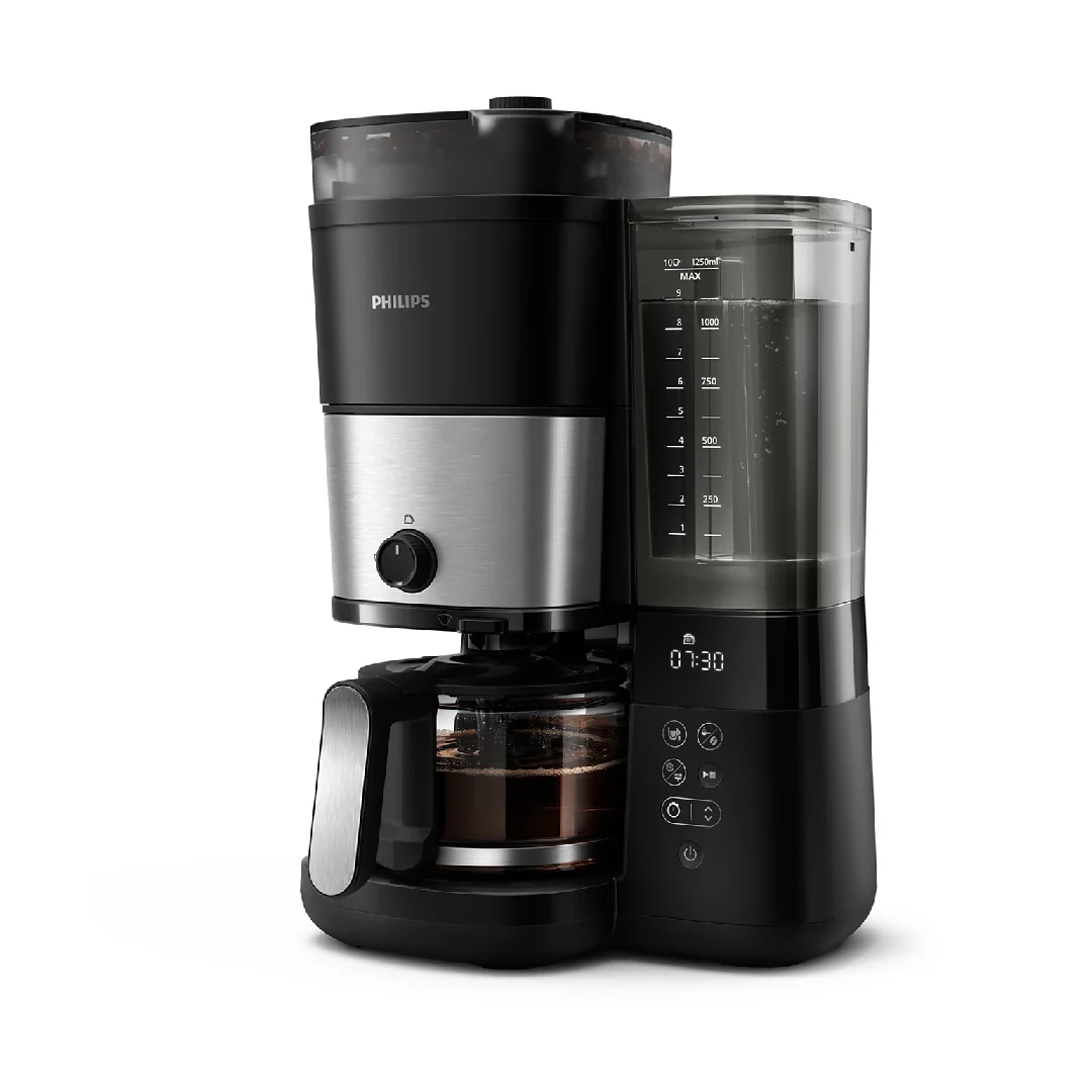 Philips All-in-1 Brew Drip Coffee Maker with built-in grinder 1.25L