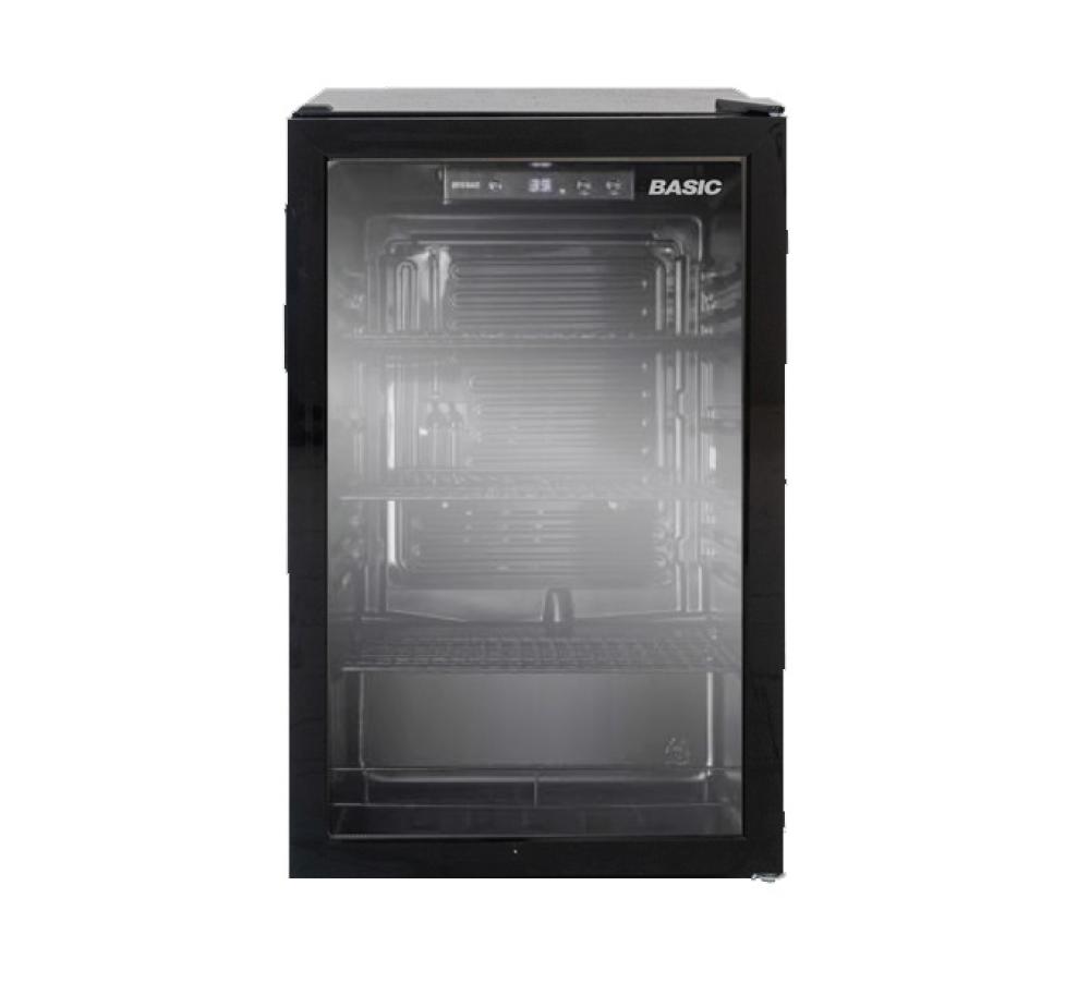 Basic 2.2 cu. ft. Display Refrigerator with Black Glass Door