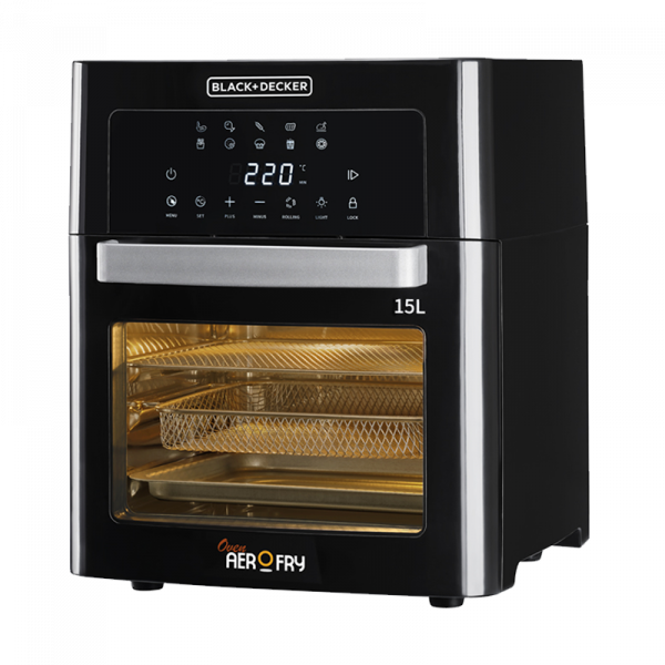 BLACK+DECKER Air Fryer Oven – 1700W – Digital Touch Control – 10 Preset Functions – Black