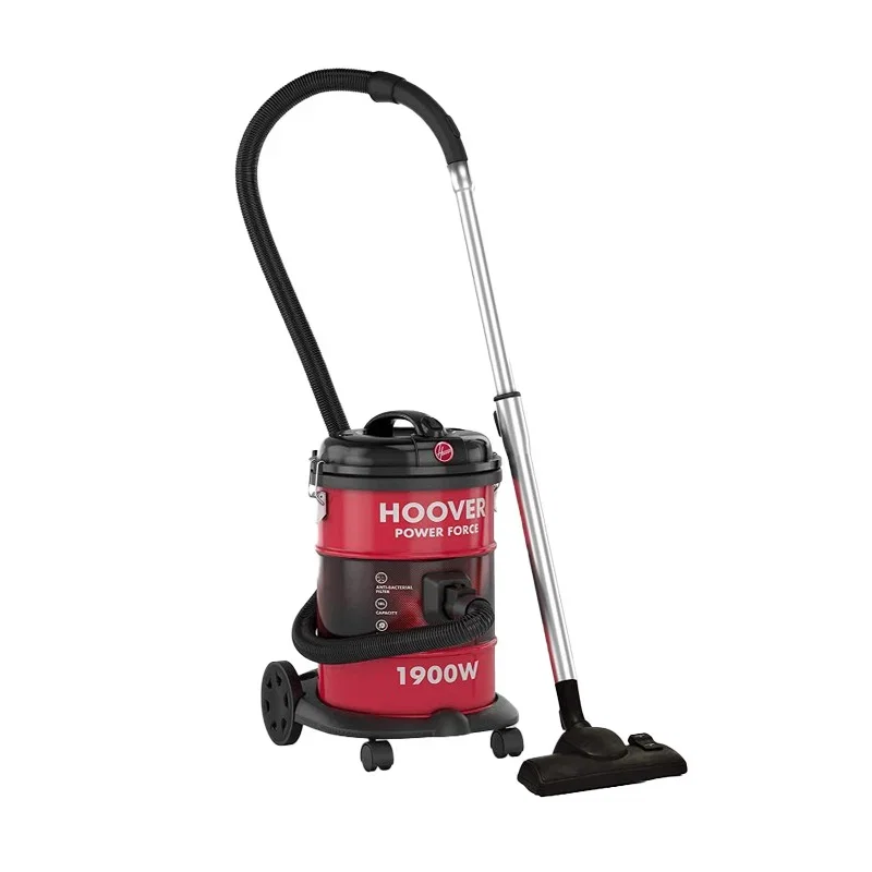 Hoover Drum Vacuum Cleaner 1900W, 18L, Wire 7m, Red