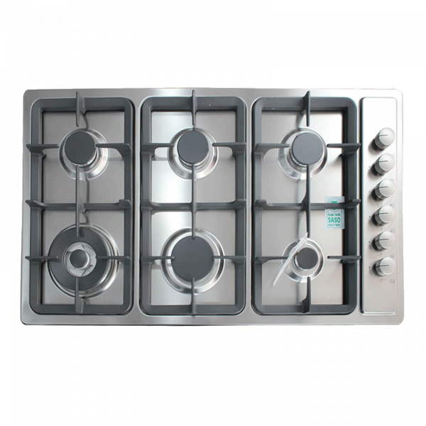 Ariston Built-in gas oven 6 Gas Burner – grey – 90×51 cm