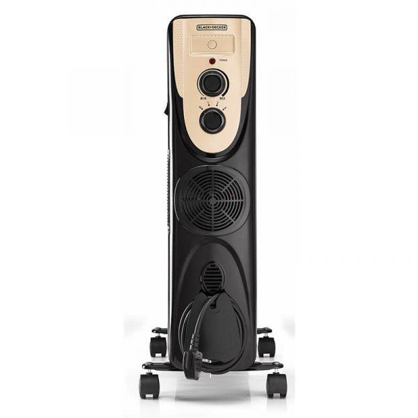 BLACK+DECKER Oil Heater –  11 Fins –  3 Heat Settings – Black