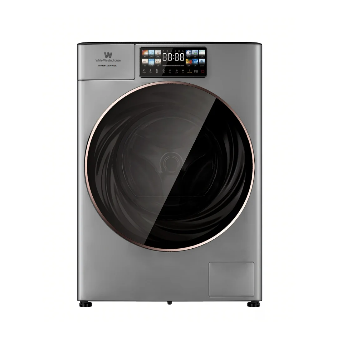 White Westinghouse Front Load 12KG Washer 8KG Dryer Combo Inverter 1400 RPM Silver