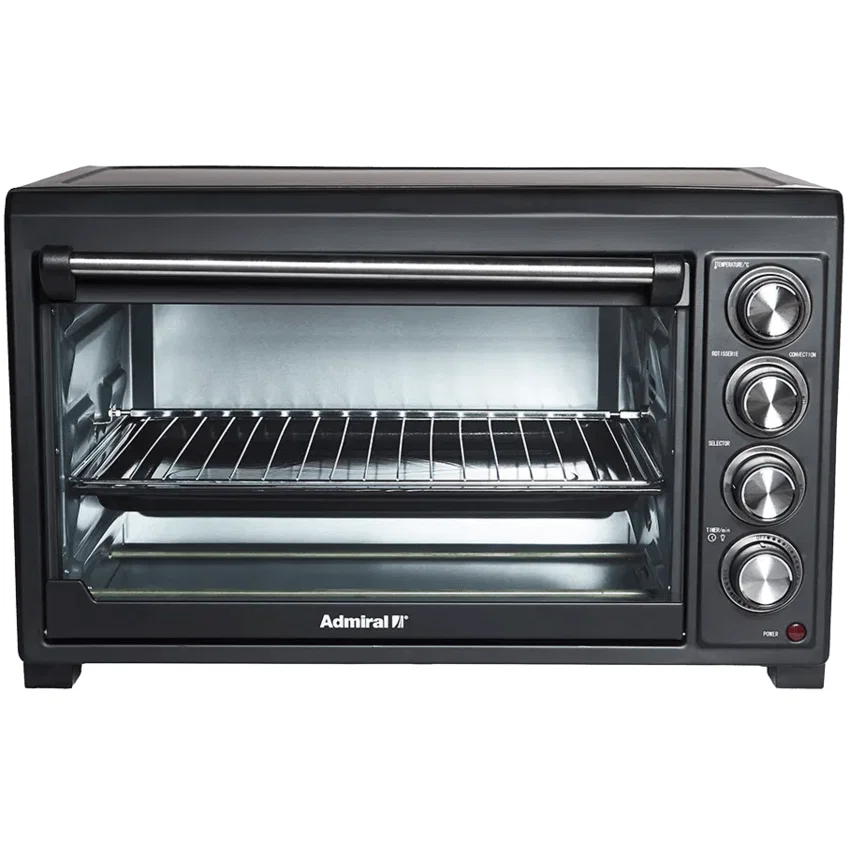 Admiral 60L 2000W Electric Oven with Motorized Rotisserie, Black