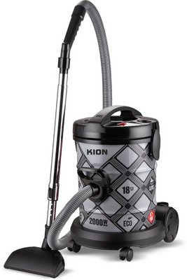 Kion Drum Vacuum Cleaner, 18 Liter, 2000 Watt (Turkey) Silver