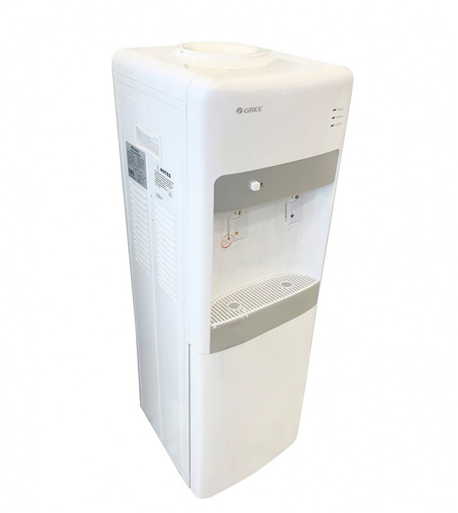 Hot and cold running water dispenser, 2 taps, safety lock, storage case