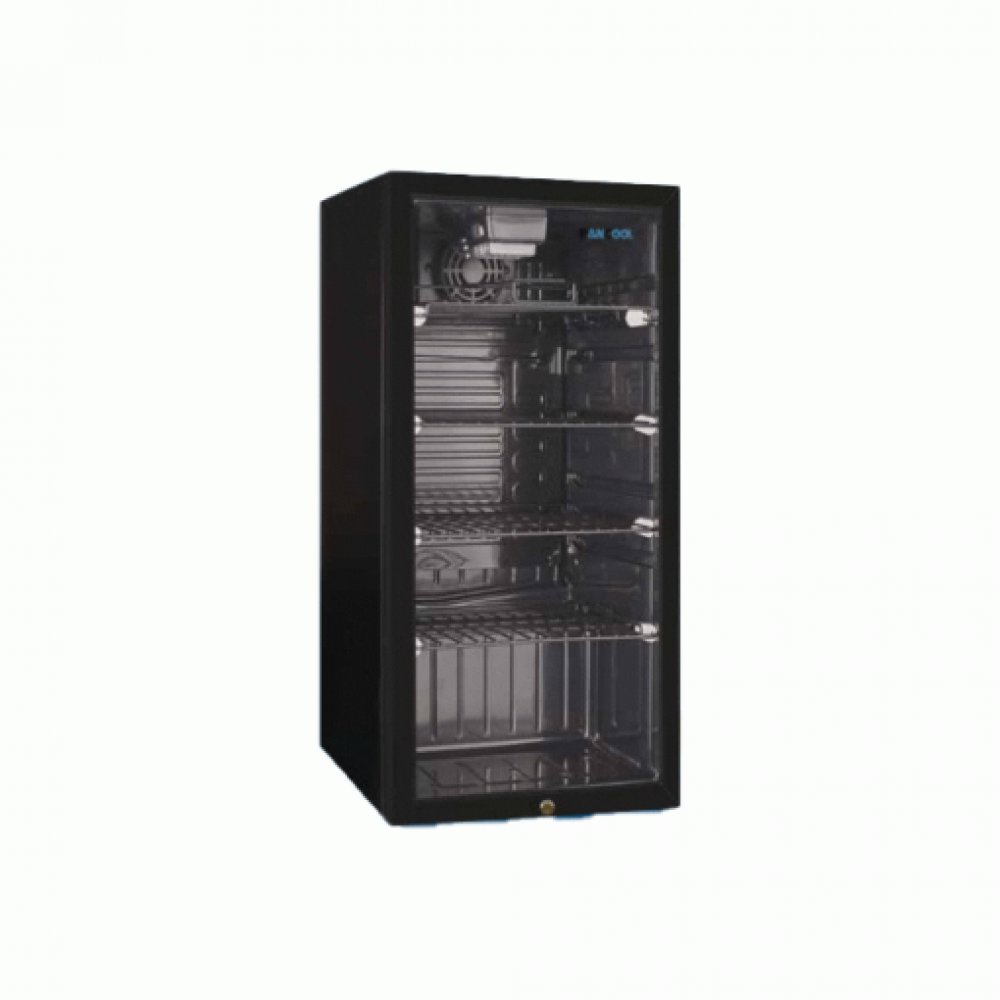 Bankol 92L Single Door Black Display Refrigerator, 4 Shelves