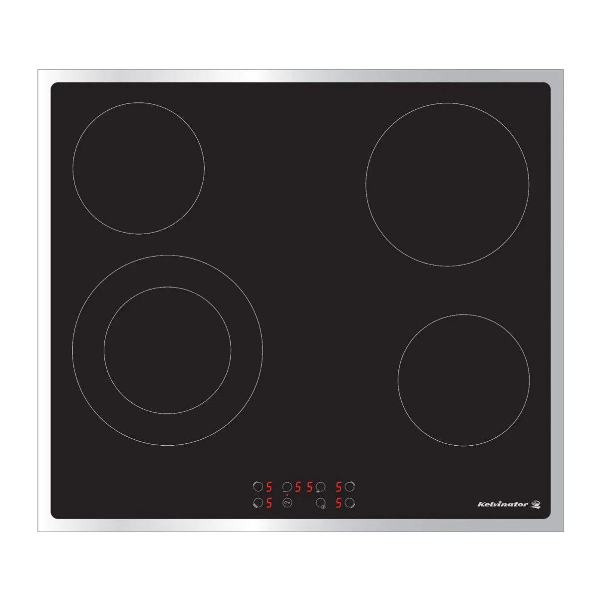 Kelvinator built-in electric hob, 58 cm, black