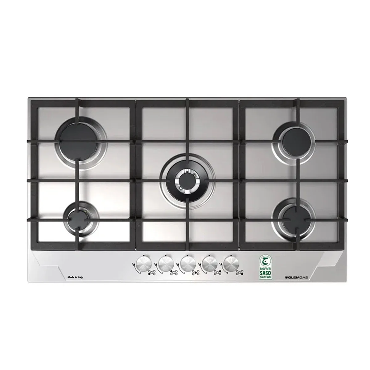 Glem Gas Built-in Hob 86 cm 5 Burners Full Safety Stainless Steel