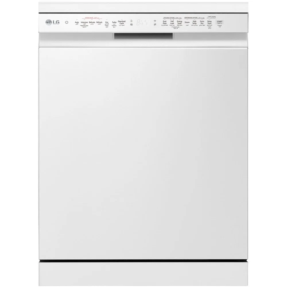 LG - Dishwasher,  14 Place Settings, 10 Programs, Half Load Program, QuadWash System, White