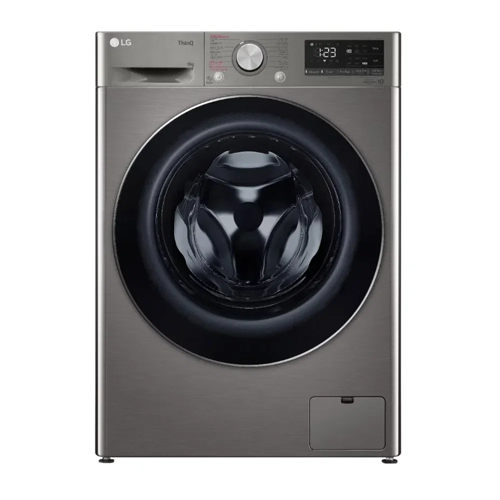 LG Front Load Washing Machine, 9 Kg, Dry 75%, 1400 RPM, AI DD, WIFI, Silver