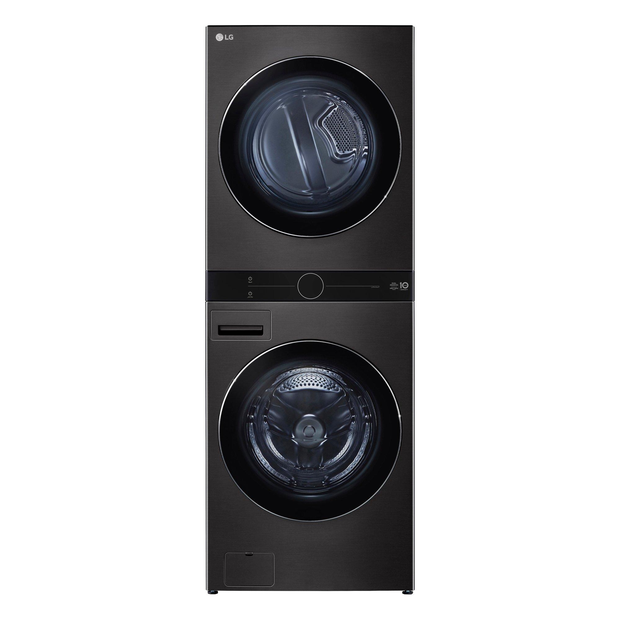 LG, Front Load WashTower 25kg Washer, 20kg Dryer, Central Control, Black Steel