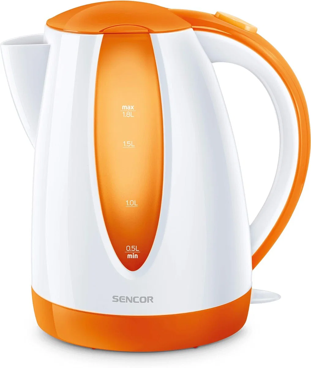 Sencor Electric Kettle, 1.8L, 2000W, HEAT WATER TWICE AS FAST, Orange