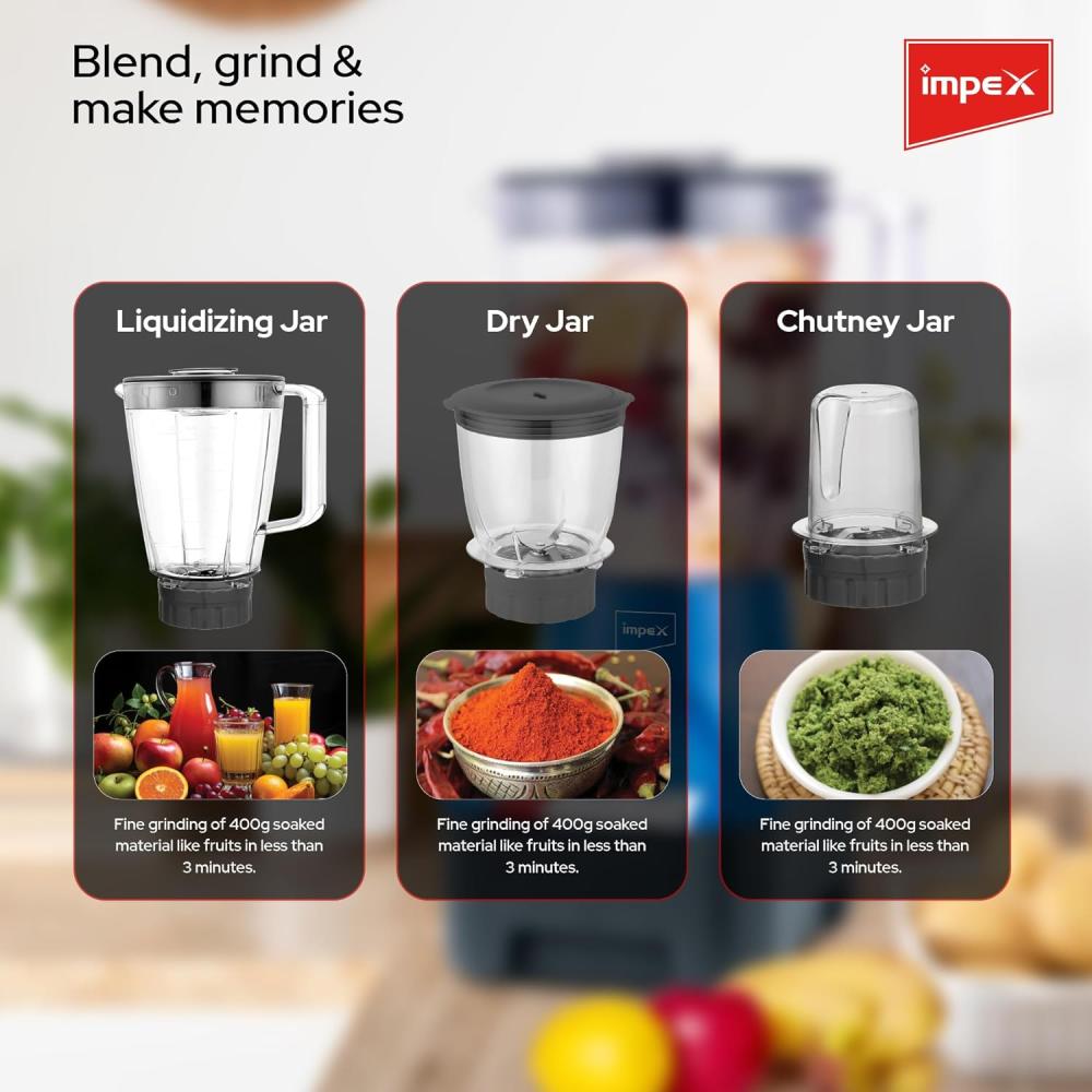 Impex Blender 1.5L, 400W, 3 Pieces