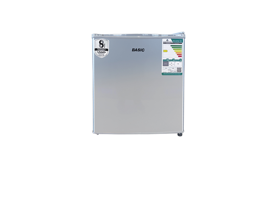 BASIC Silver One Door Refrigerator 1.4 cuft 48 Ltr