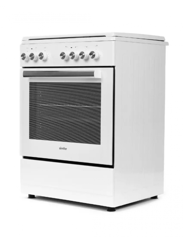 Simfer 4-burner electric oven, stone type, 60*50 cm, white