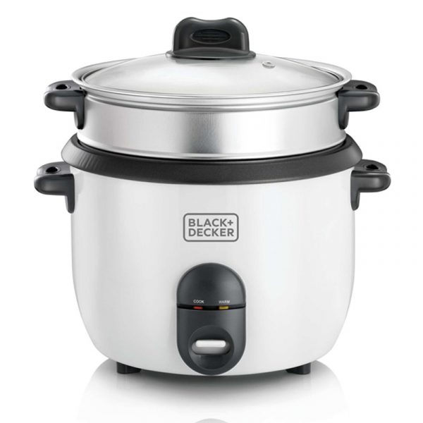 BLACK+DECKER Automatic Rice Cooker –  capacity 1.8L – Silver