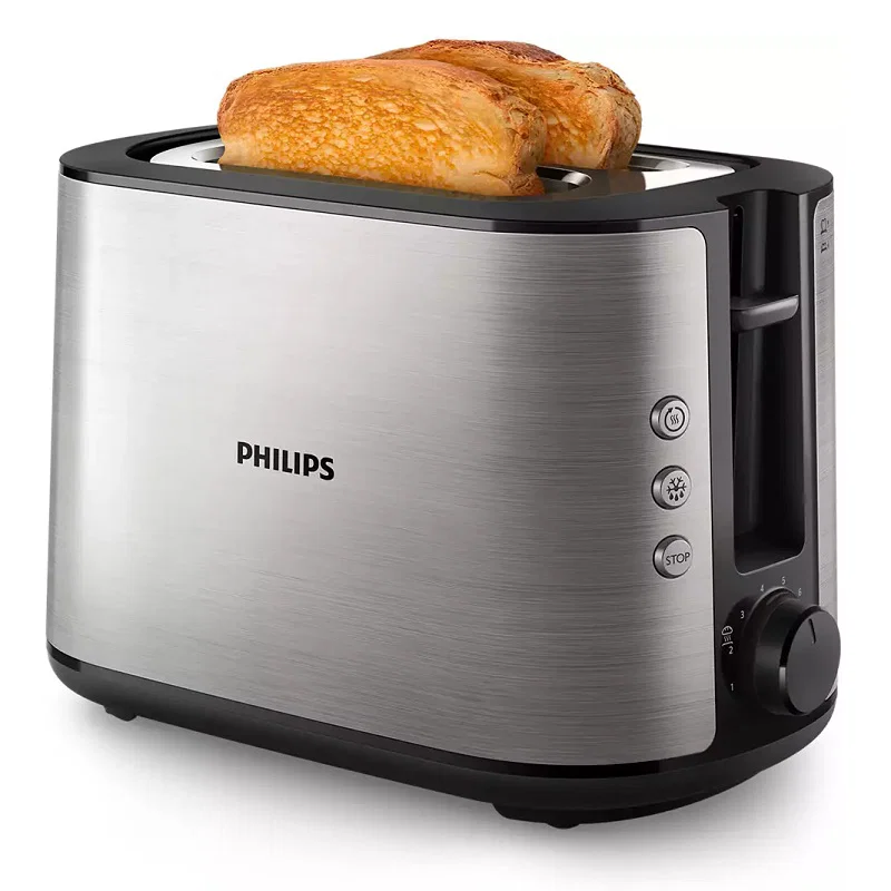 PHILIPS Toaster 950W, Adjustable Toasting Levels, Defrosting Function, Auto Shut Off