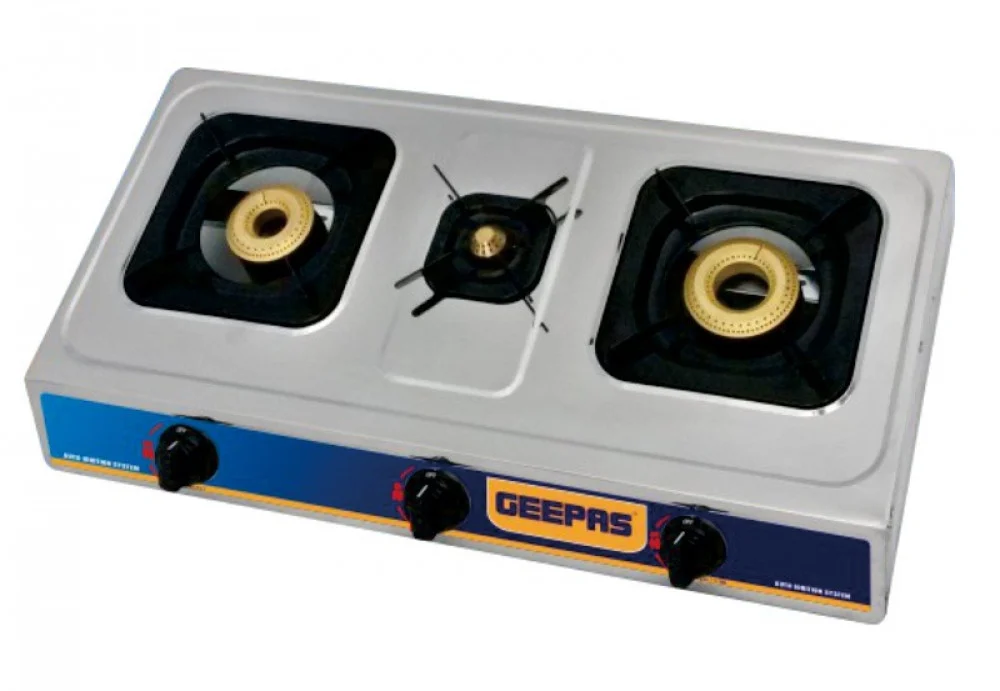 Geepas 3-burner gas hob oven steel