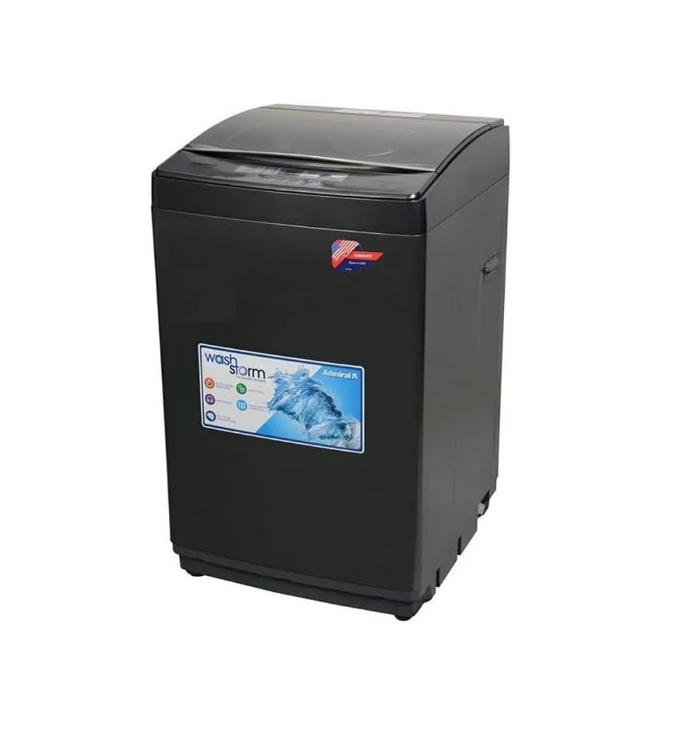 Admiral Top-Loading Automatic Washing Machine, 7 kg Capacity, 8 Programs, Diamond Drum, Safety Lock, Easy-Close Lid, Silver – Model