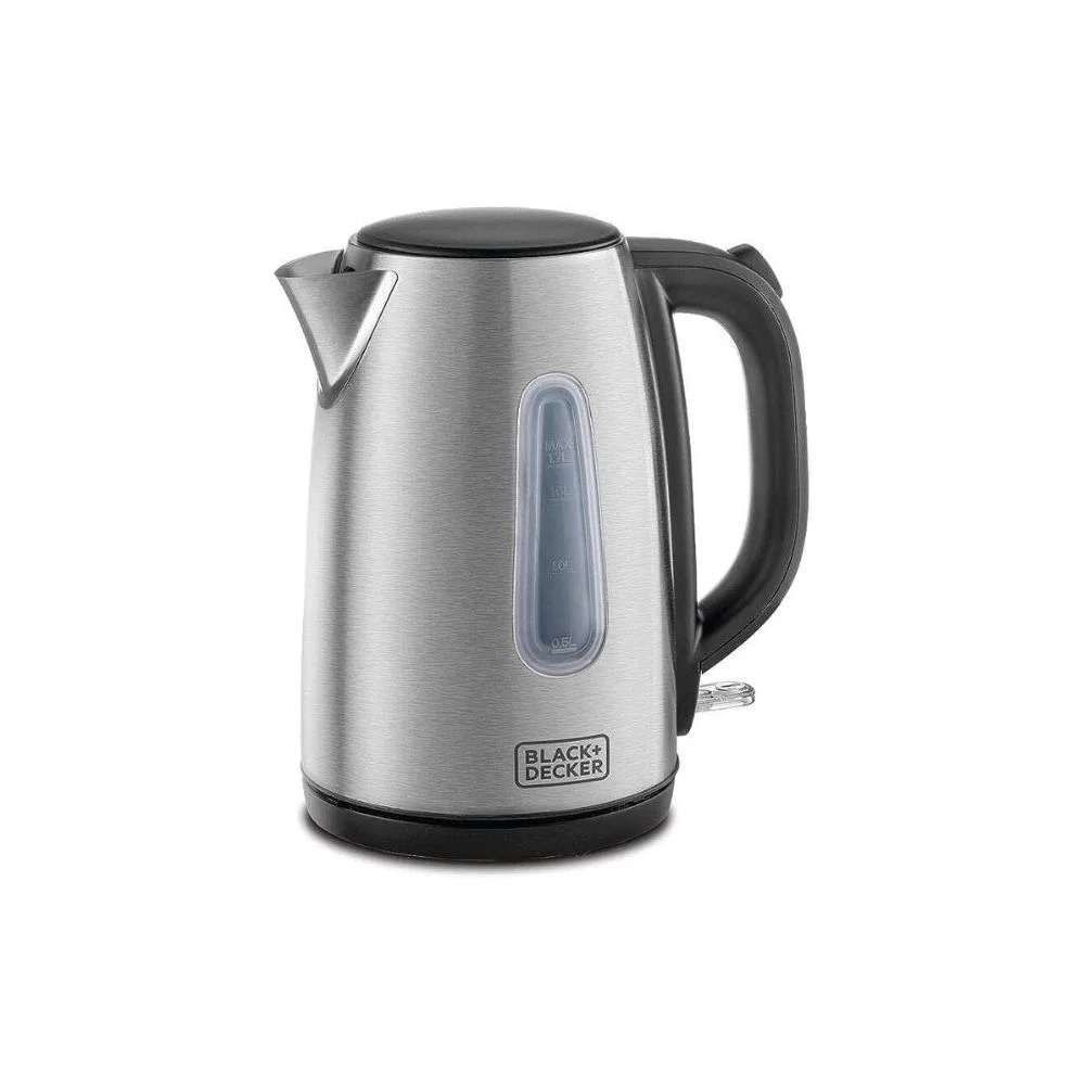 Black & Decker Water Kettle,  1.7 L, 2200 W, Stainless Steel Body, Silver