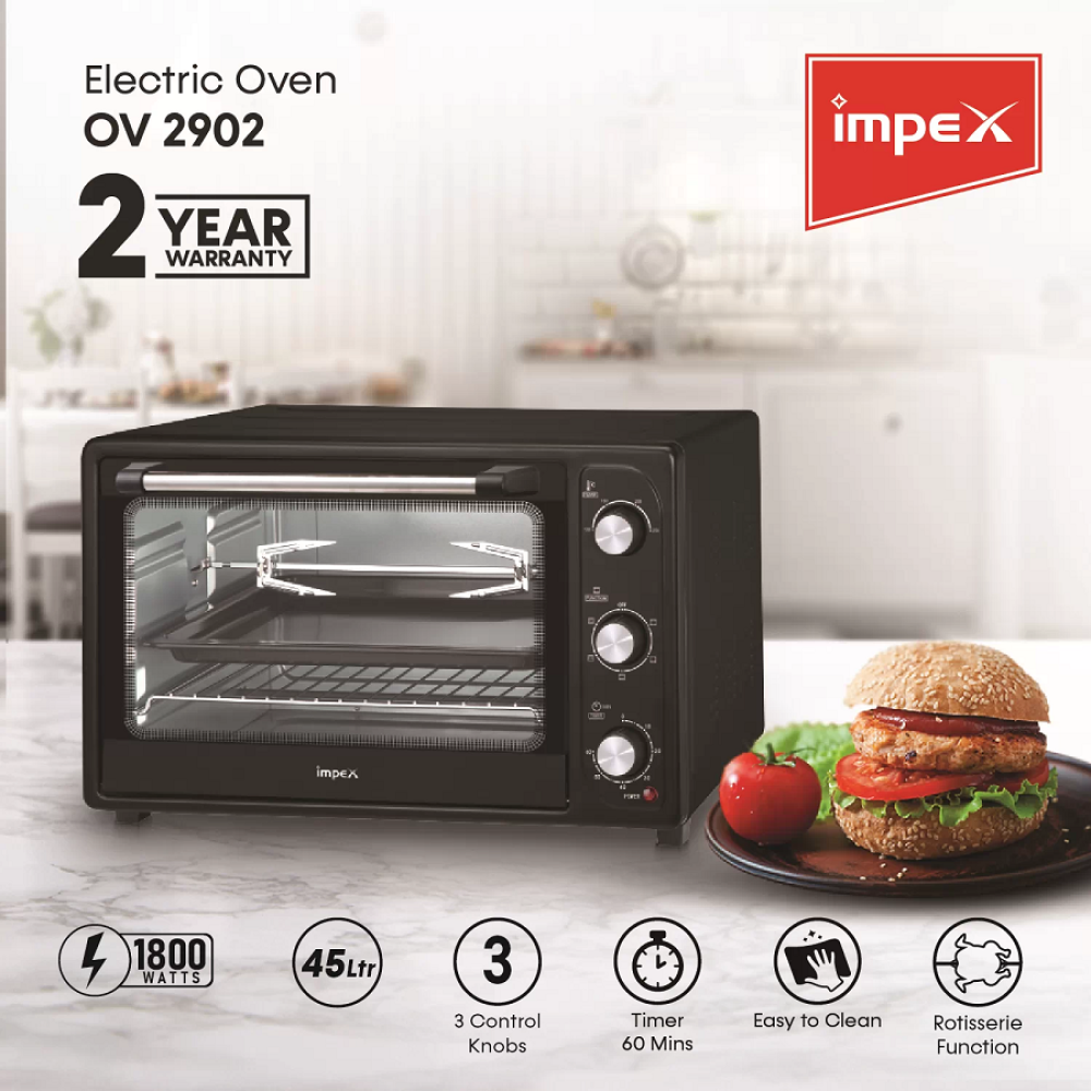 Impex 45L Electric Oven, 1800W, Multifunctional
