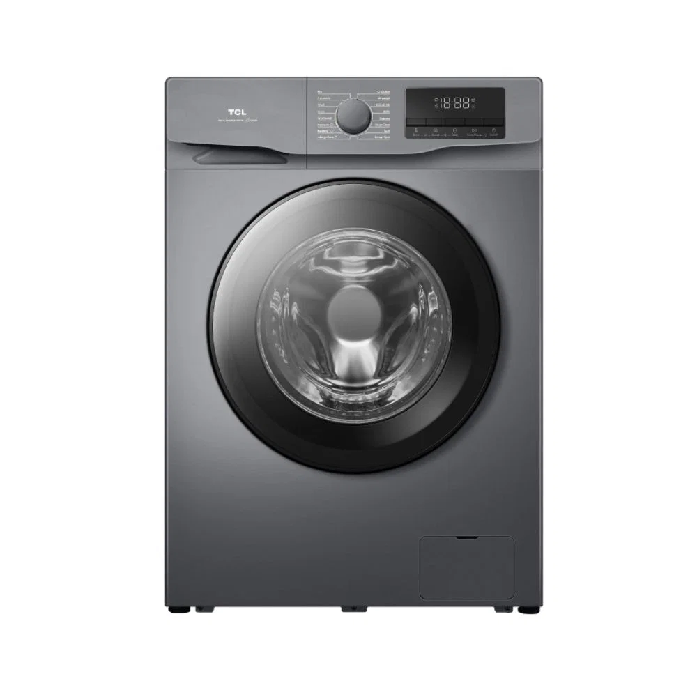 TCL - Automatic Washing Machine, 8 Kg, Front Load, Grey
