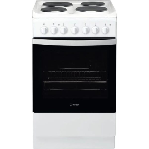 Indesit Free-standing Electric Oven – 4 Burners With Grill – White – 60×85 cm