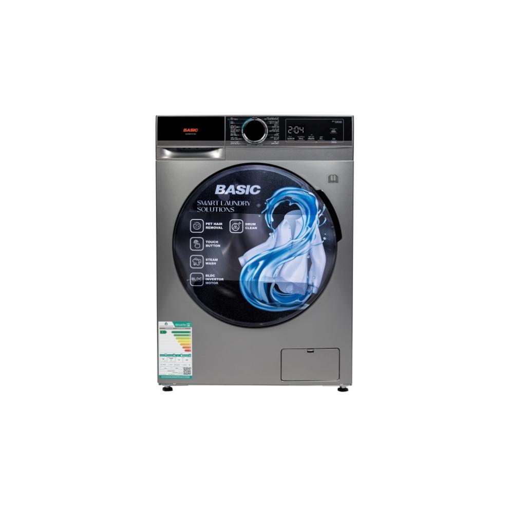 Basic Combo Automatic Washing Machine, 13 kg Washing Capacity, 8 kg Drying Capacity, 100% Silver