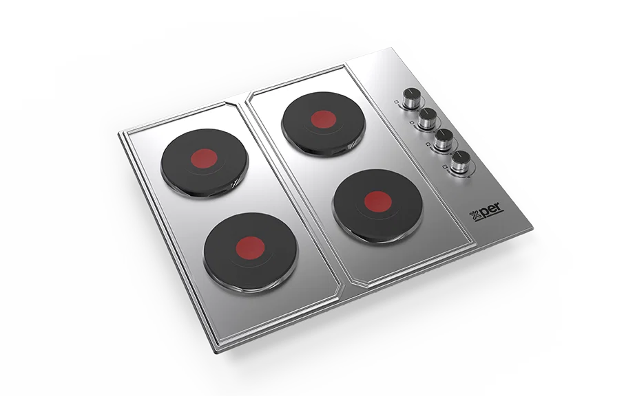 Xper Built-in Electric Hob, 58 cm, Turkish steel
