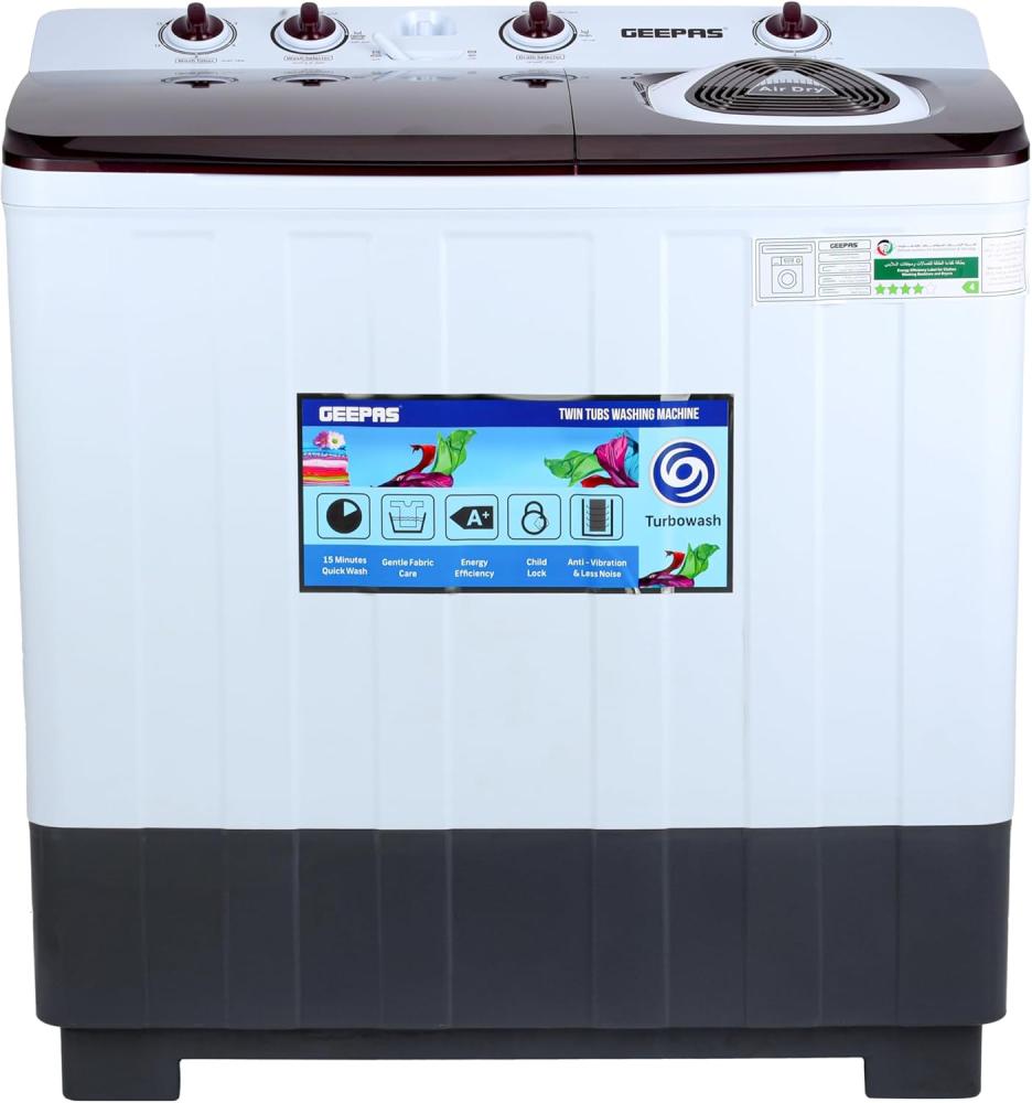 Geepas Twin Tub Washing Machine 13 kg