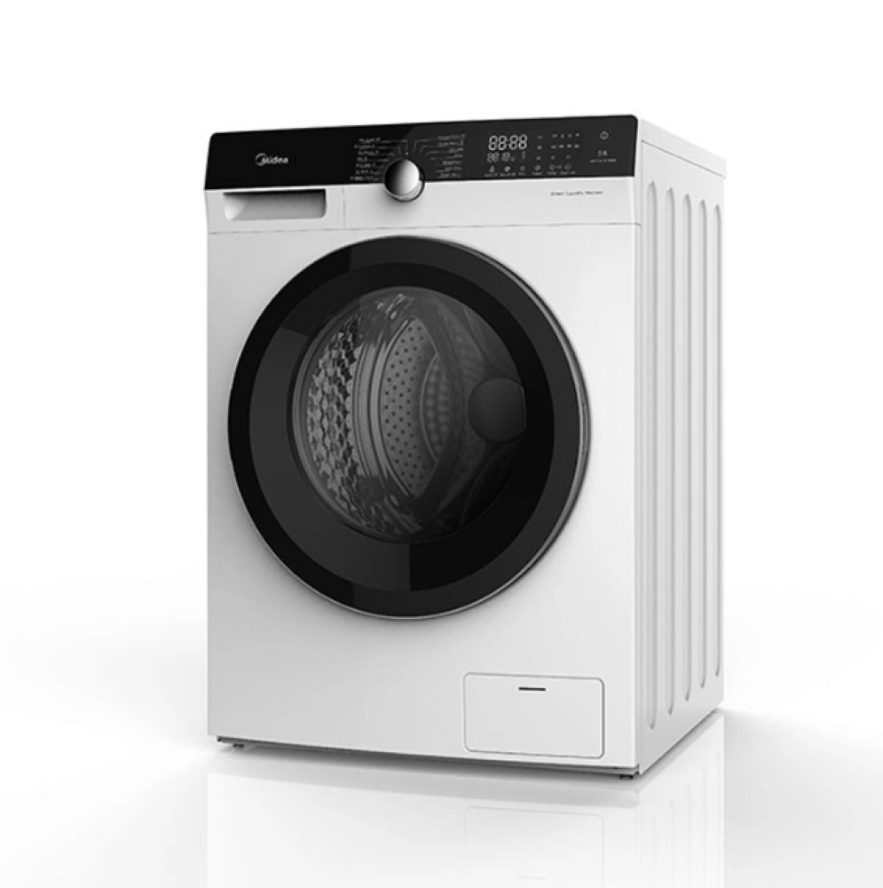 Midea front-loading automatic washing machine, 10 kg, 14 programs, white