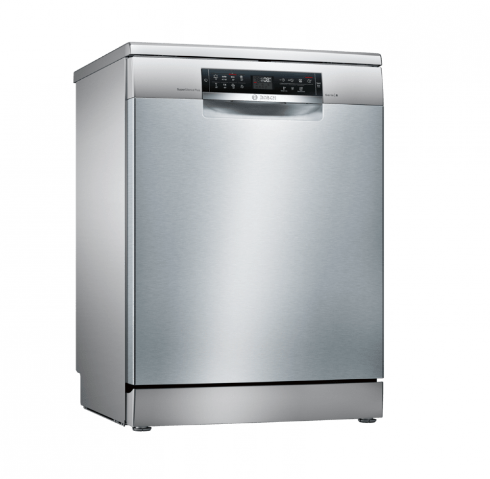 Bosch German-made dishwasher, 14 place settings, 8 programs, silver