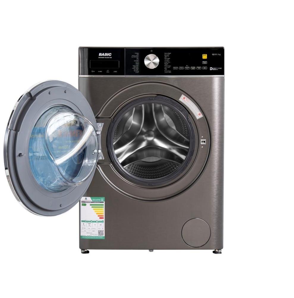 Basic Combo Automatic Washing Machine, 12 kg Washing Capacity, 8 kg Drying Capacity, 100% Silver