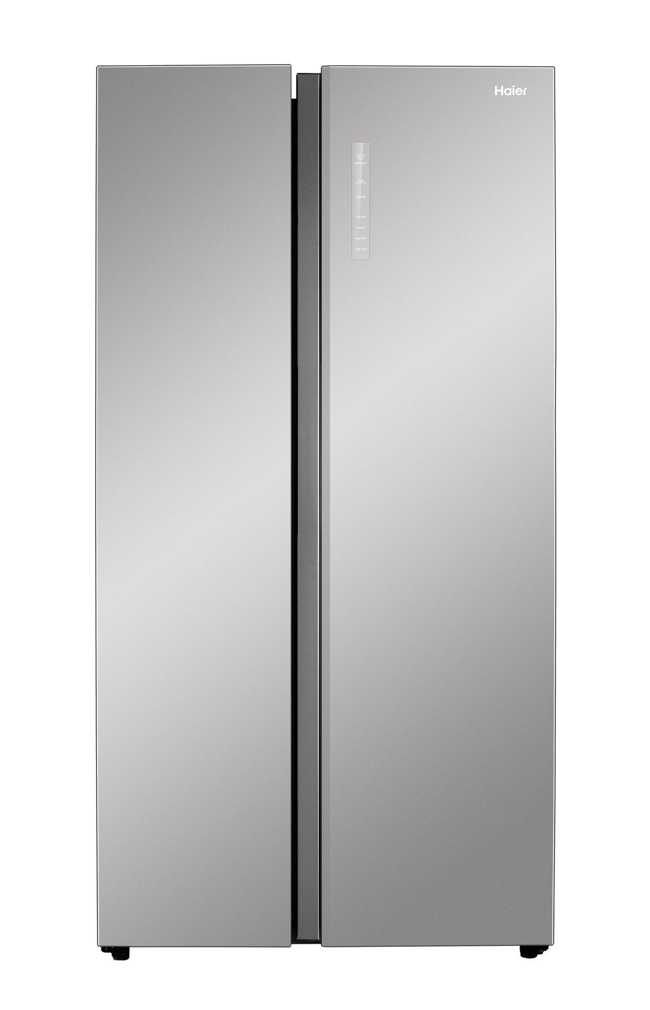 Haier Side by Side Refrigerator, 13.7Cu.ft, Freezer 7.5Cu.ft, Silver