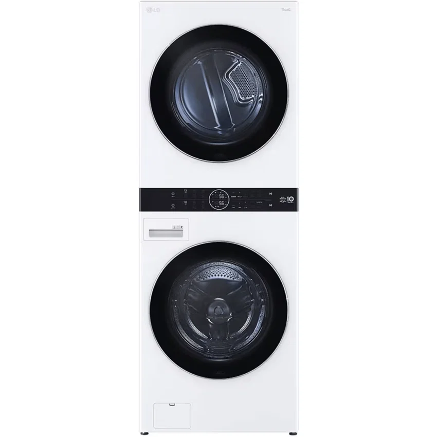 LG - Front Load Washer and Dryer, 21 kg, 16 kg, Wi-Fi, Central Control Panel, TurboWash360, Quick Wash and Dry, White