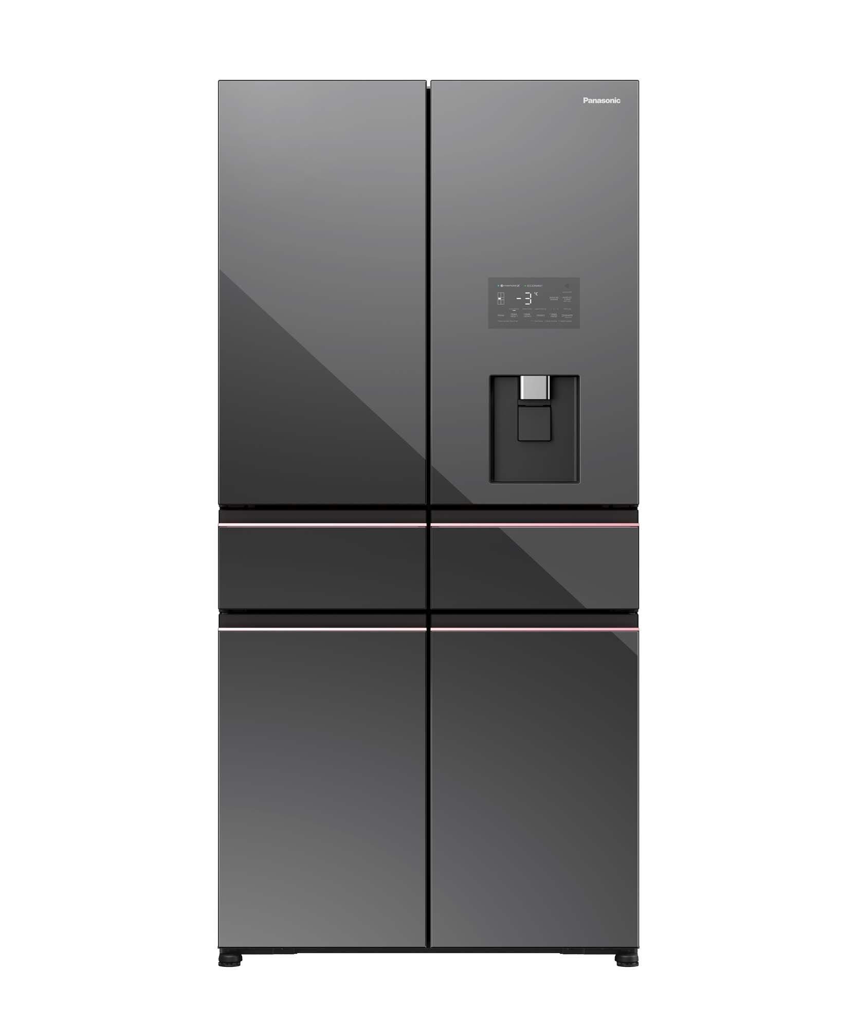 PANASONIC, Refrigerator 15.5Cu.ft Freezer 7.3Cu.ft, SidebySide, Multi Door, Dispenser