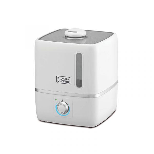 BLACK+DECKER Air Humidifier – 3L capacity – Ultrasonic System With Mist Level Control – White