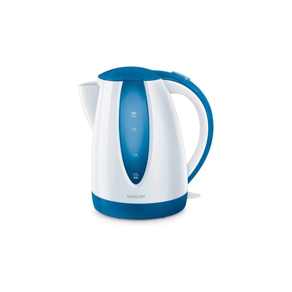 Sencor Kettle, 1.8L, 2000W, Double-sided Water Level Mark, Cord Storage in Base, Blue
