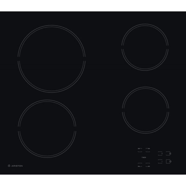 Ariston Electrical Built-In Hob – 4 Heat Zones – Black – 51×60 cm