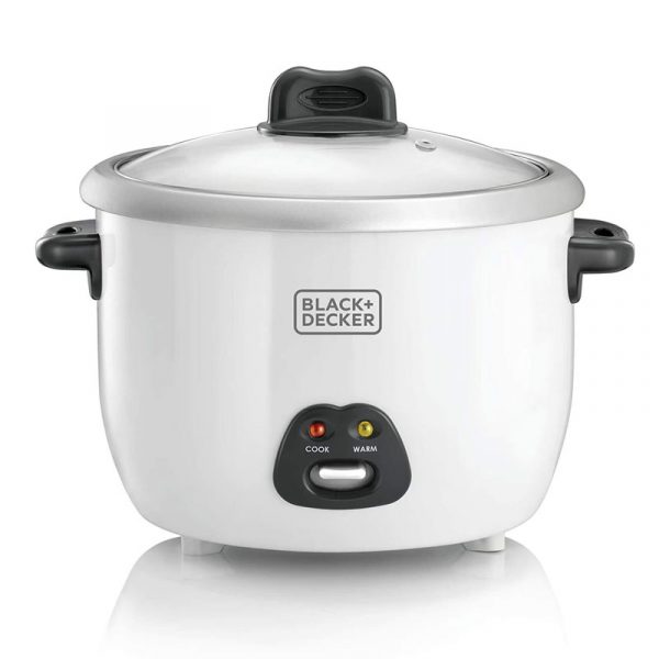 BLACK+DECKER Rice Cooker Steamer – 1.8L – 588-700 W – White