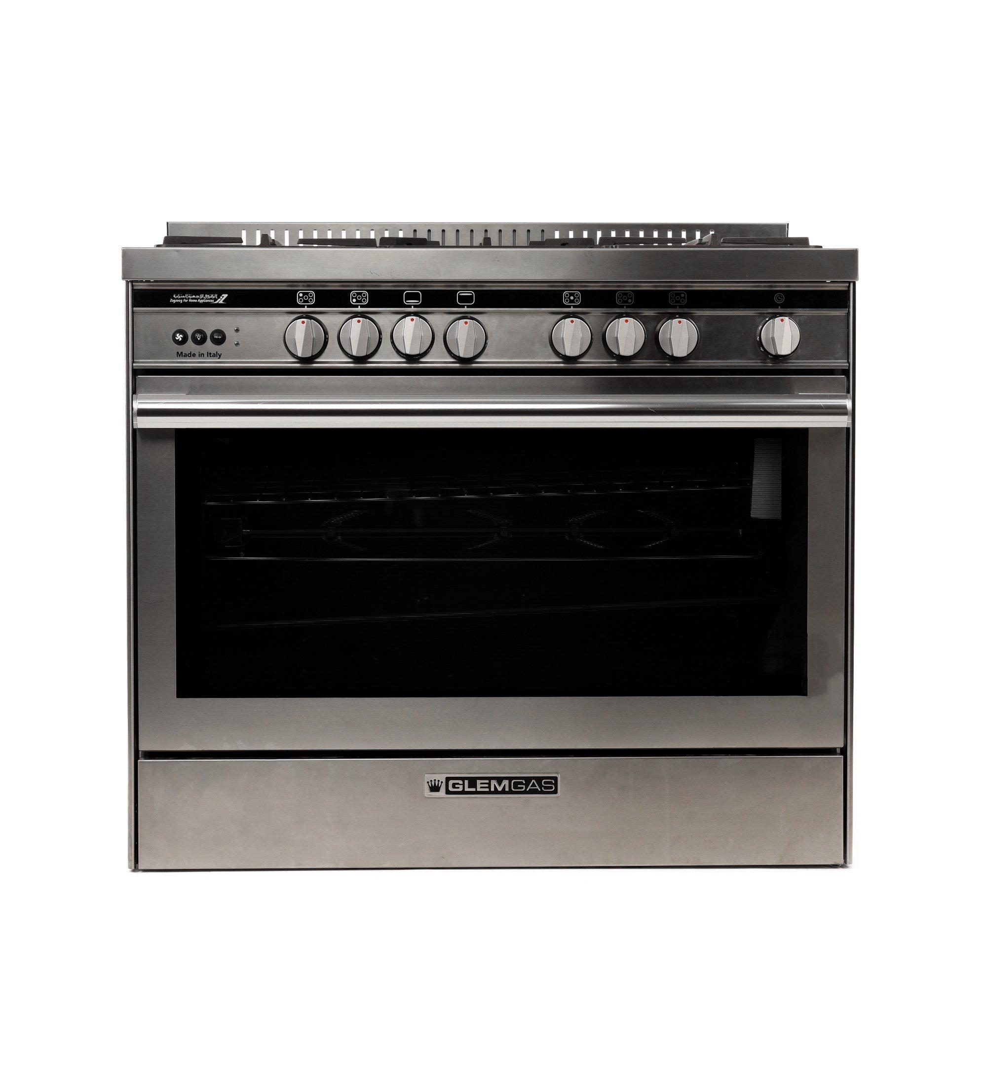 Glem Gas Cooker 90X60,Stainless Steel